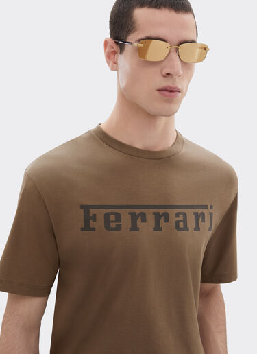 Ferrari Camiseta de algodón con logotipo Ferrari Mahogany 51037f