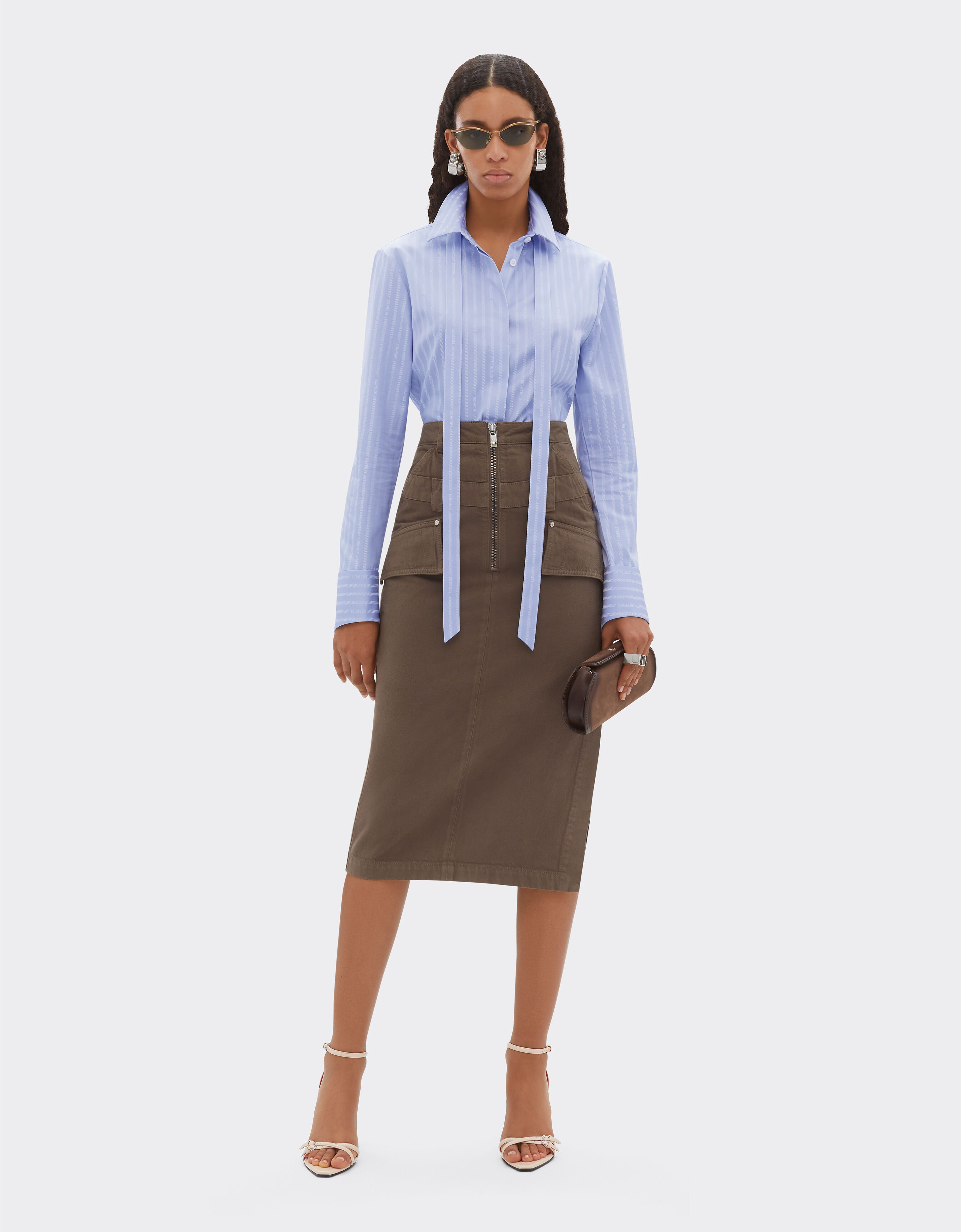 Ferrari Ferrari Monogram pattern shirt Oxford Blue 50986f