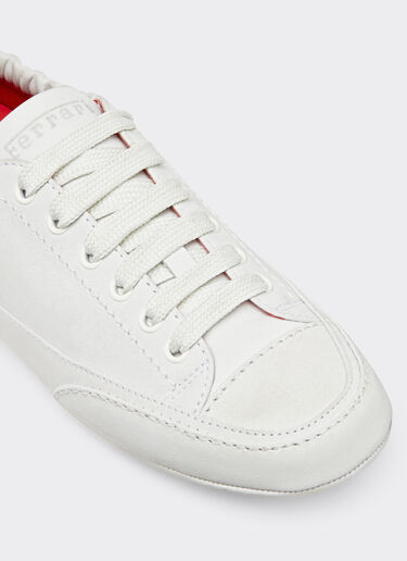 Ferrari Driving trainers in nubuck leather Optical White 22037f