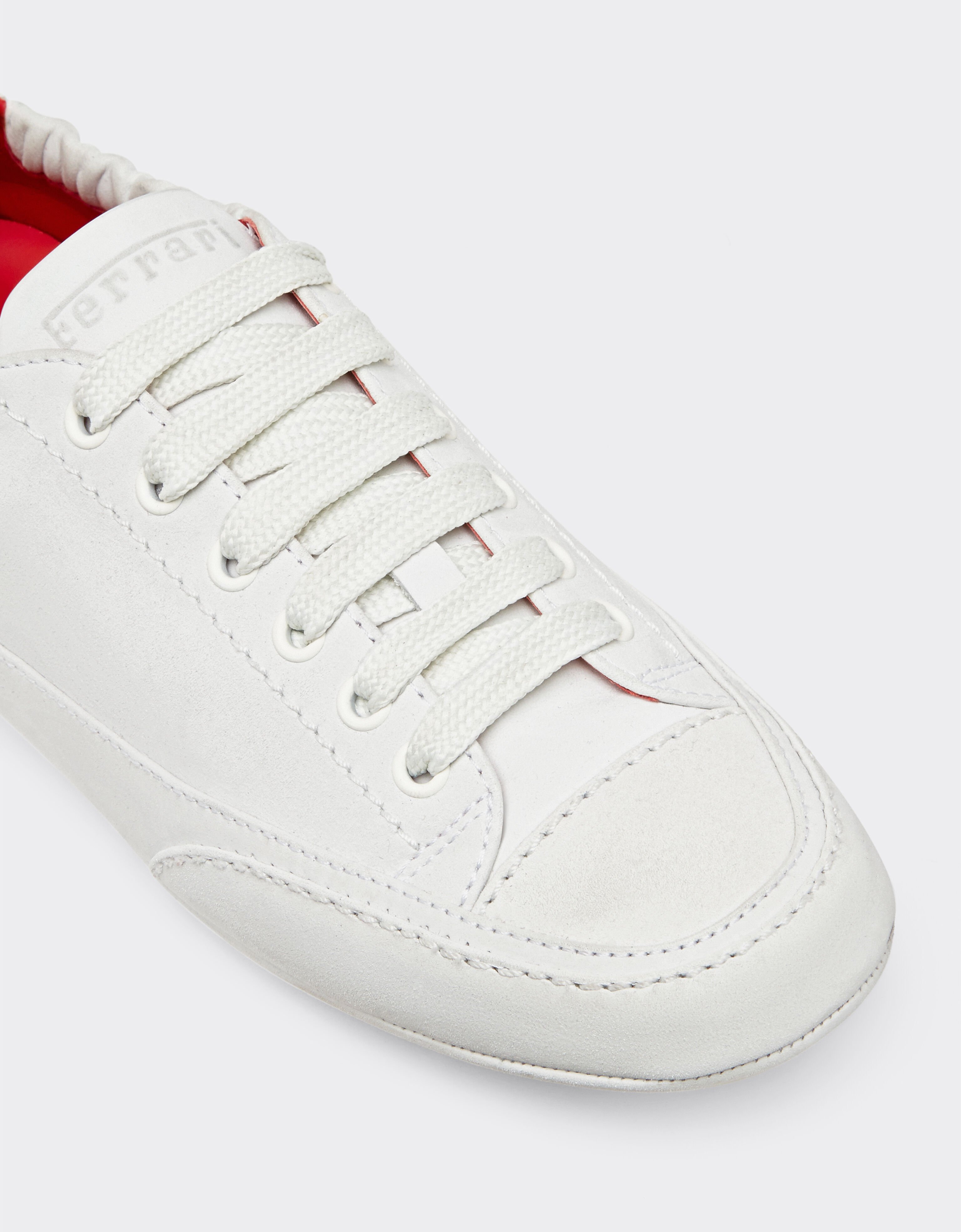 Ferrari Driving trainers in nubuck leather Optical White 22037f