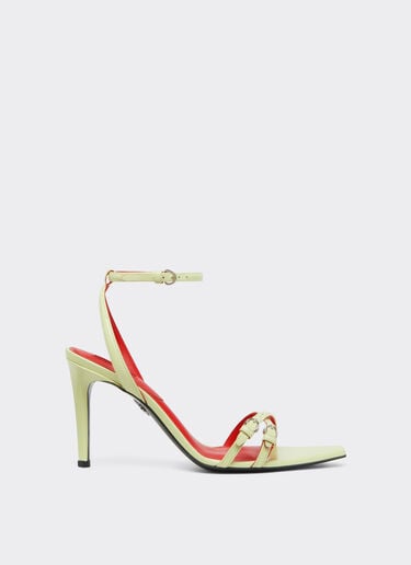 Ferrari Glossy leather sandals Iris Yellow 50374f