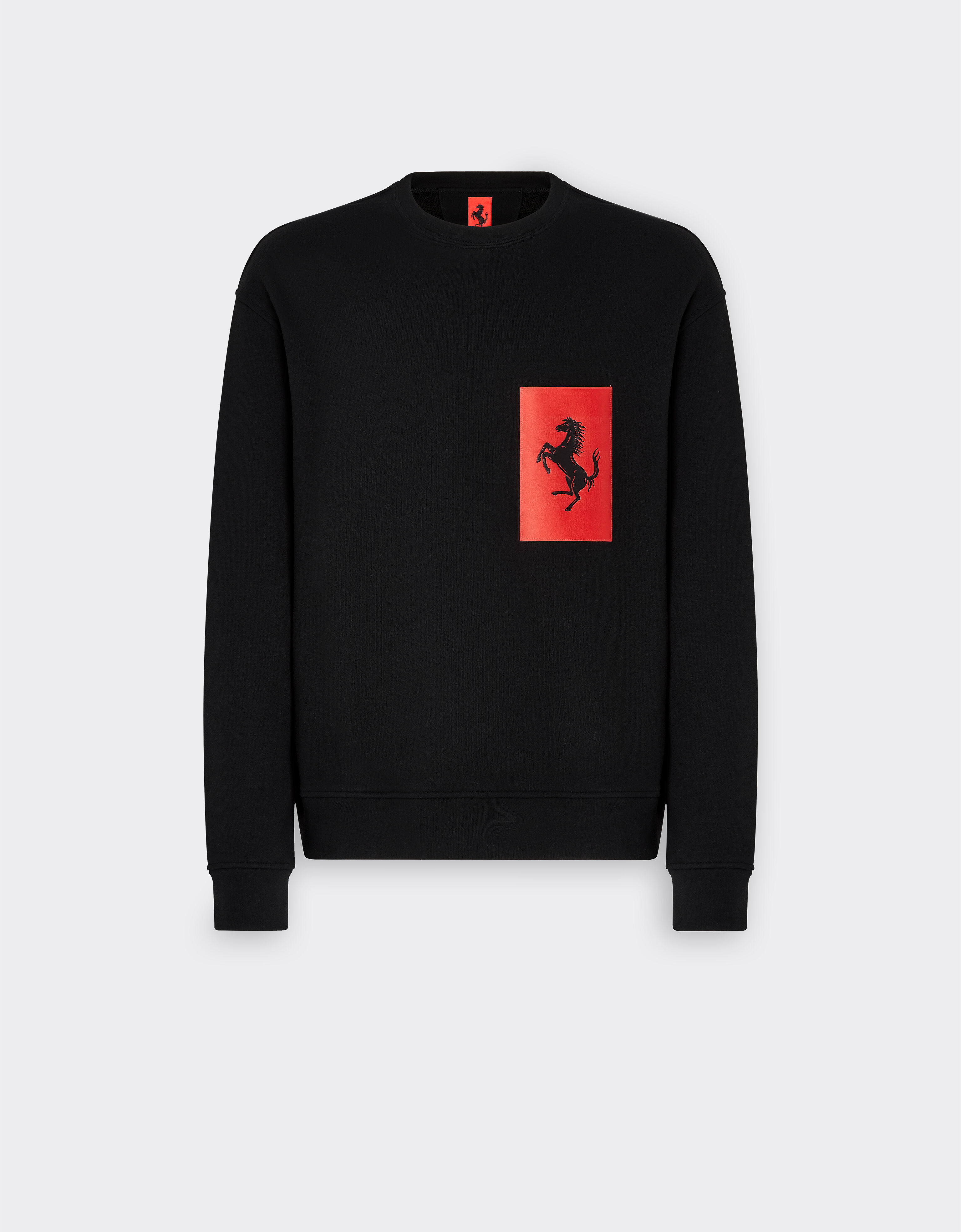 ${brand} Cotton jumper with Prancing Horse pocket ${colorDescription} ${masterID}