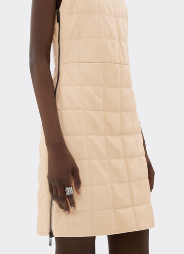 Ferrari Mini dress in nappa and suede Chalk 22587f