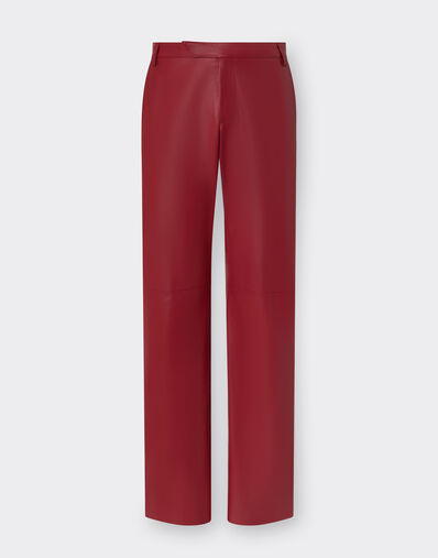 Ferrari Trousers in draped nappa leather Maison Red 22105f