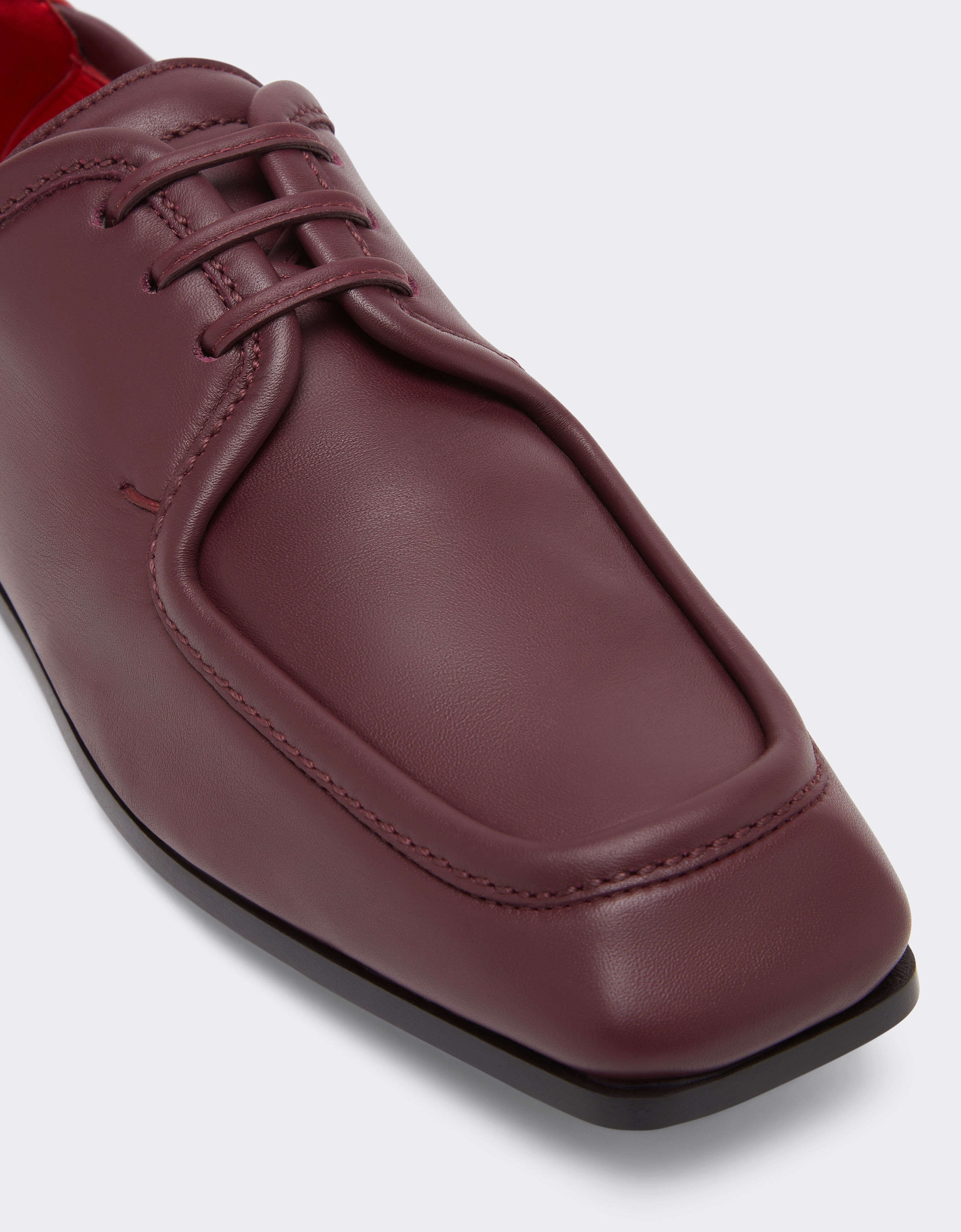 Ferrari Chaussure derby en cuir Acajou 49159f