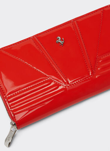 Ferrari Patent leather wallet with zip Rosso Dino 20242f