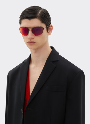 Ferrari Ferrari sunglasses in black titanium with red mirror lenses Black Matt F1250f