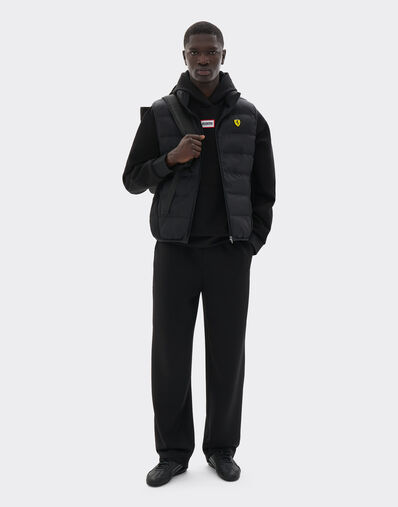  Quilted nylon vest with Ferrari Scudetto Nero SWMVT0001WNY0003f
