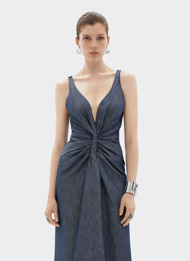 Abito midi in tricotina effetto denim Ferrari Abito midi in tricotina effetto denim Denim Scuro 22446f