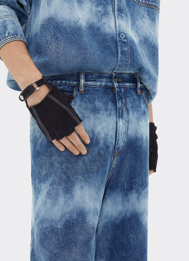 Gants de pilote Ferrari en daim sans doigts x Charles Leclerc Ferrari Gants de pilote Ferrari en daim sans doigts x Charles Leclerc Bleu marine 22294f