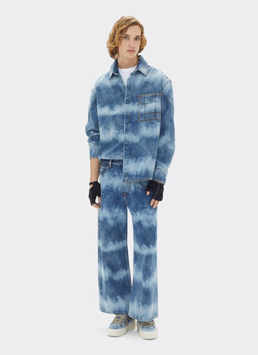 Ferrari Ferrari x Charles Leclerc tie-dye denim trousers Dark Denim 22262f