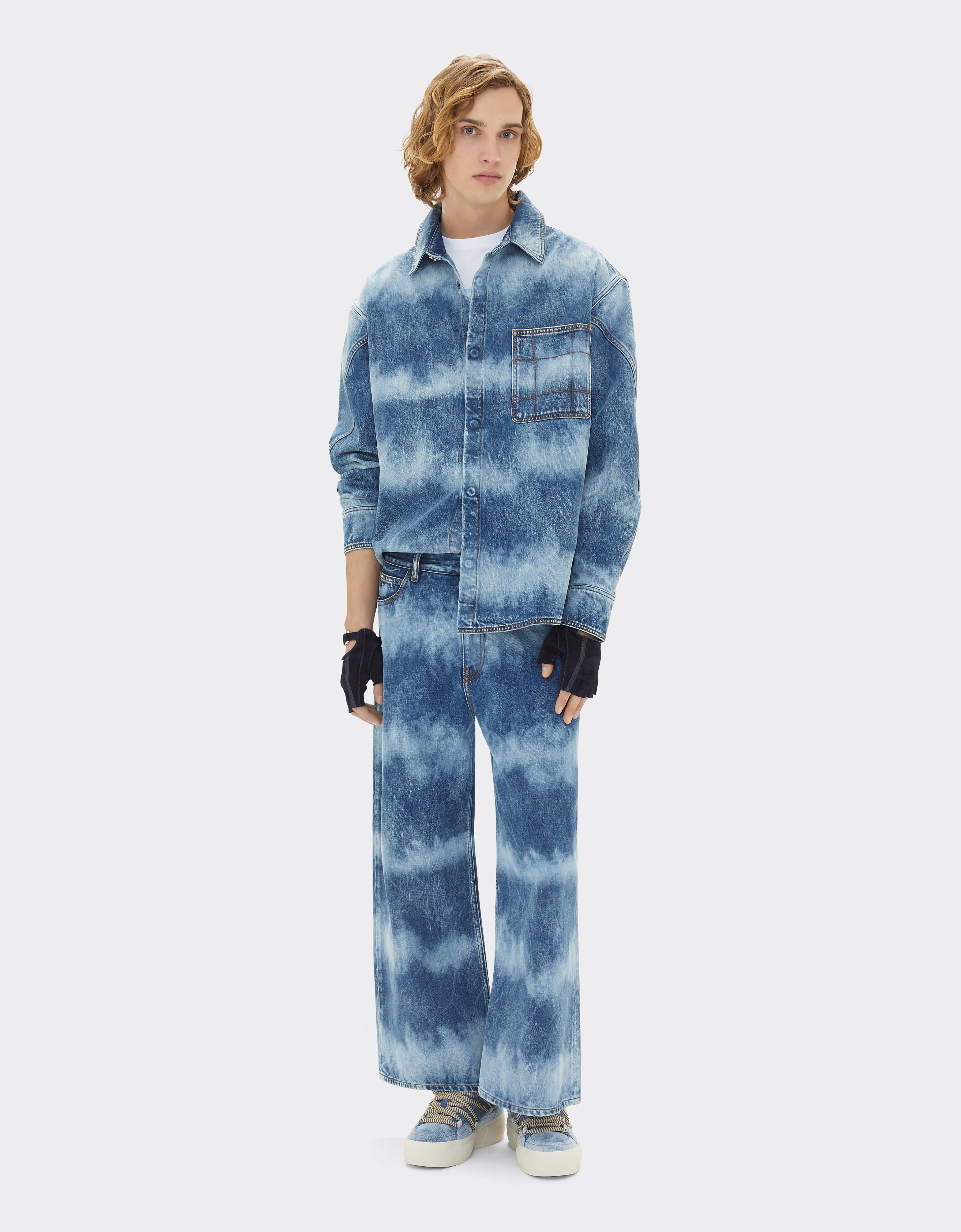 Ferrari Ferrari x Charles Leclerc tie-dye denim trousers Dark Denim 22262f
