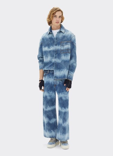 Ferrari x Charles Leclerc tie-dye denim trousers Ferrari Ferrari x Charles Leclerc tie-dye denim trousers Dark Denim 22262f