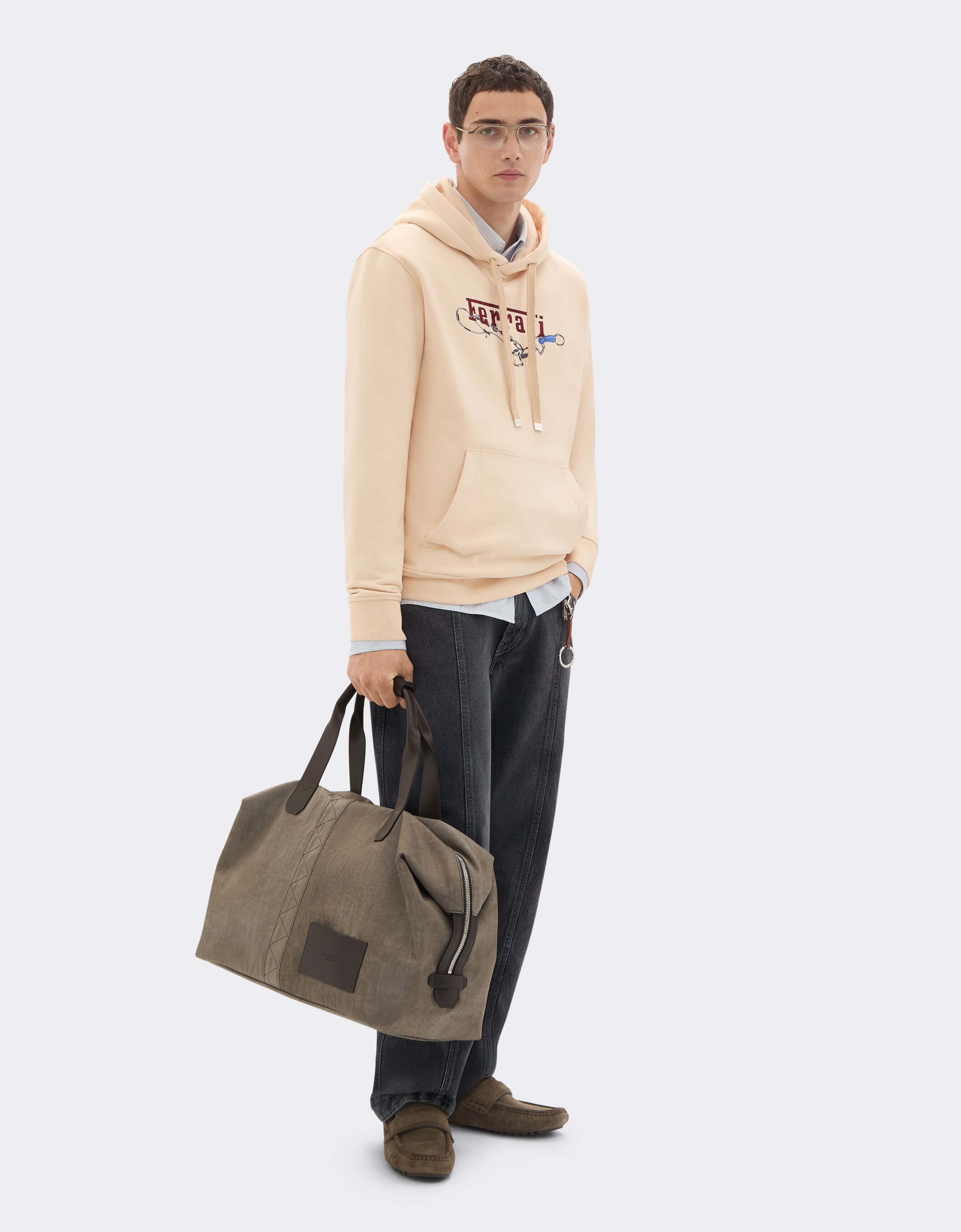 Khaki Greenのメンズ ナイロン ダッフルバッグ | Ferrari®