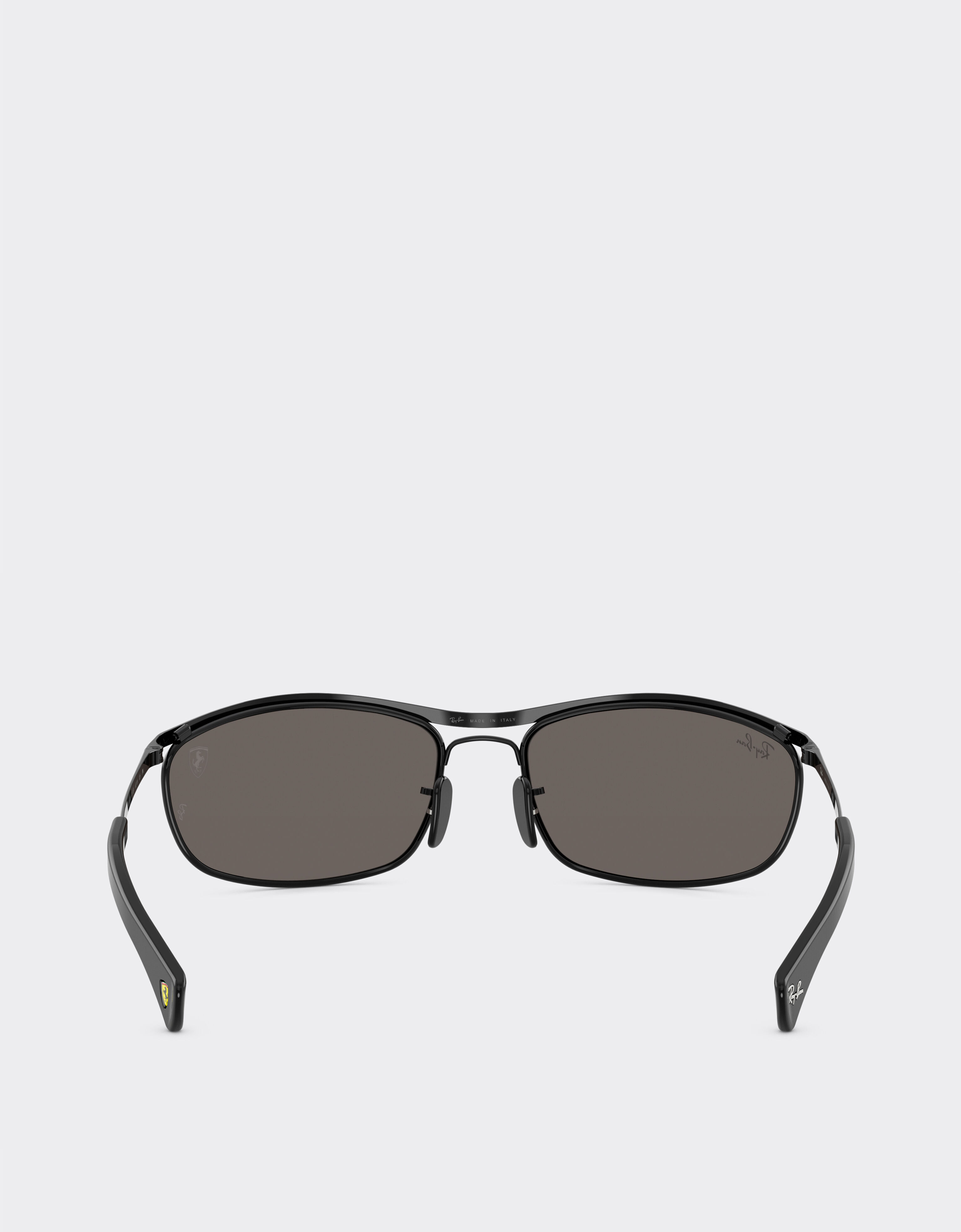 Ferrari Ray-Ban for Scuderia Ferrari RB3819M in black metal with dark grey lenses Nero LA0JSf