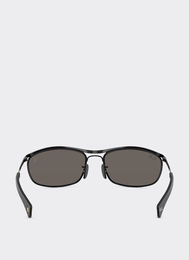Ferrari Ray-Ban pour Scuderia Ferrari RB3819M en métal noir avec verres gris foncé Nero LA0JSf