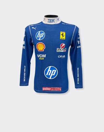 Ferrari Puma for Scuderia Ferrari HP Lewis Hamilton Monza 2025 racing undersuit Blu Scozia LA0CNf