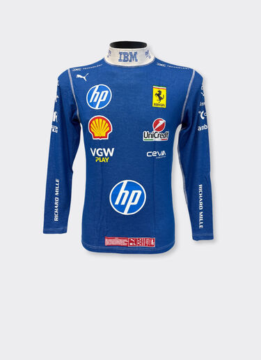 Ferrari Puma for Scuderia Ferrari HP Lewis Hamilton Monza 2025 racing undersuit Blu Scozia LA0CNf