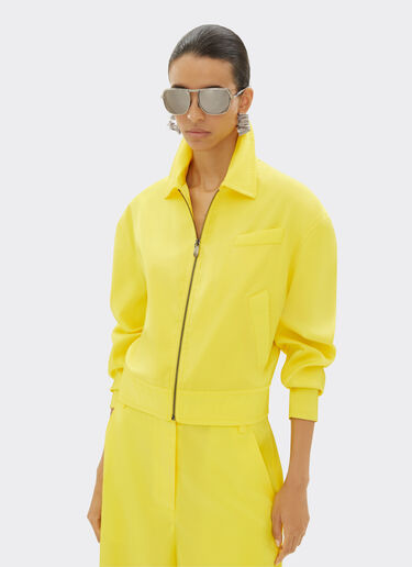 Ferrari Blouson bombardier en viscose brillante Giallo Modena 21876f