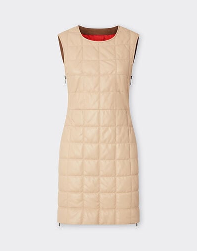 Ferrari Minivestido de napa y ante Gesso 22587f