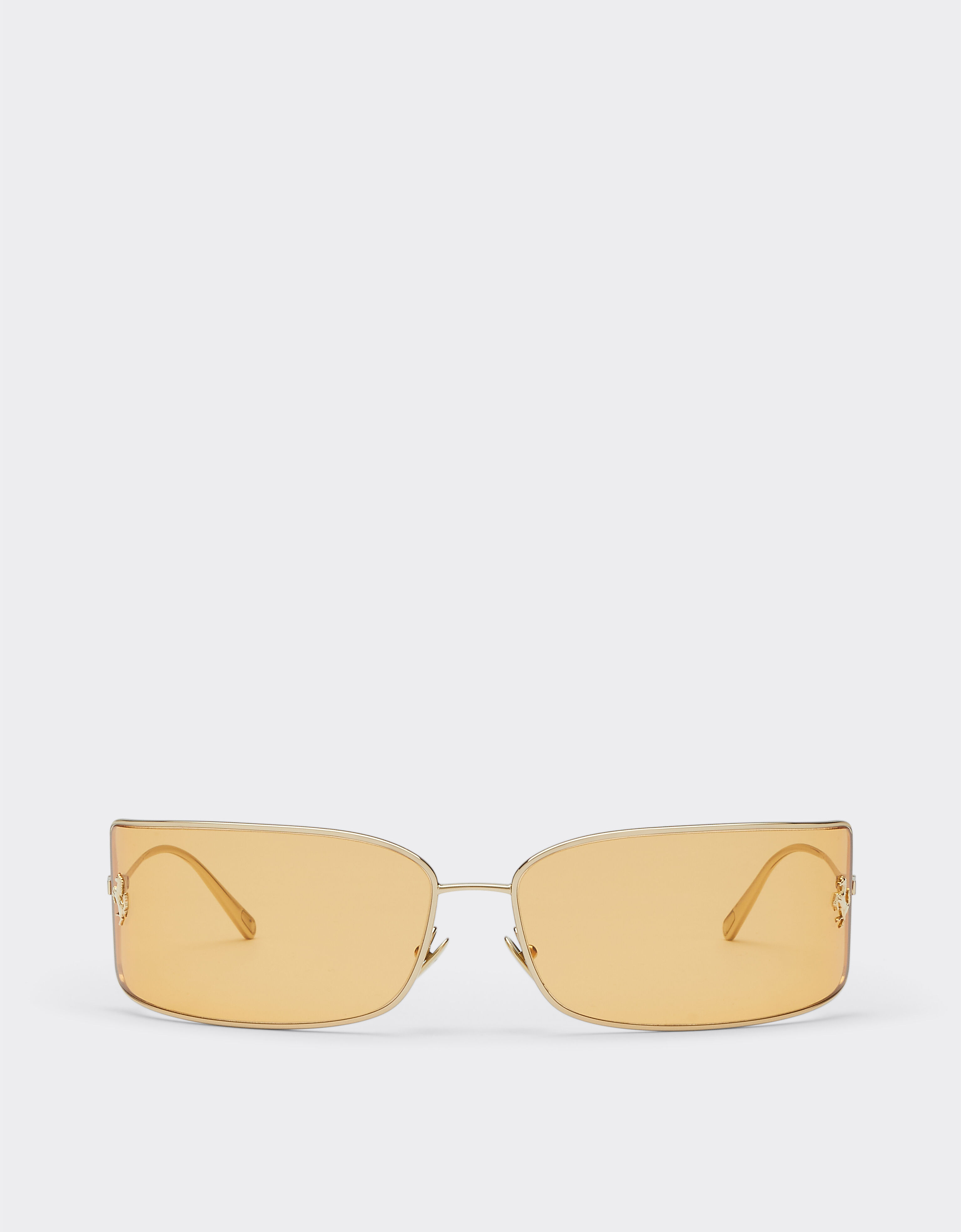 Ferrari Ferrari shield sunglasses with gold lenses Black F1201f