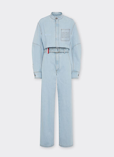 Ferrari Ferrari x Charles Leclerc stone-washed denim jumpsuit Light Denim 22776f