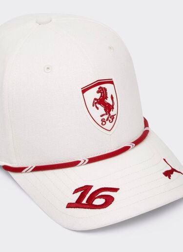 Casquette de baseball Replica Leclerc pour le GP de Monaco 2026 Ferrari Casquette de baseball Replica Leclerc pour le GP de Monaco 2026 Bianco LA0CP1148EXT0001f