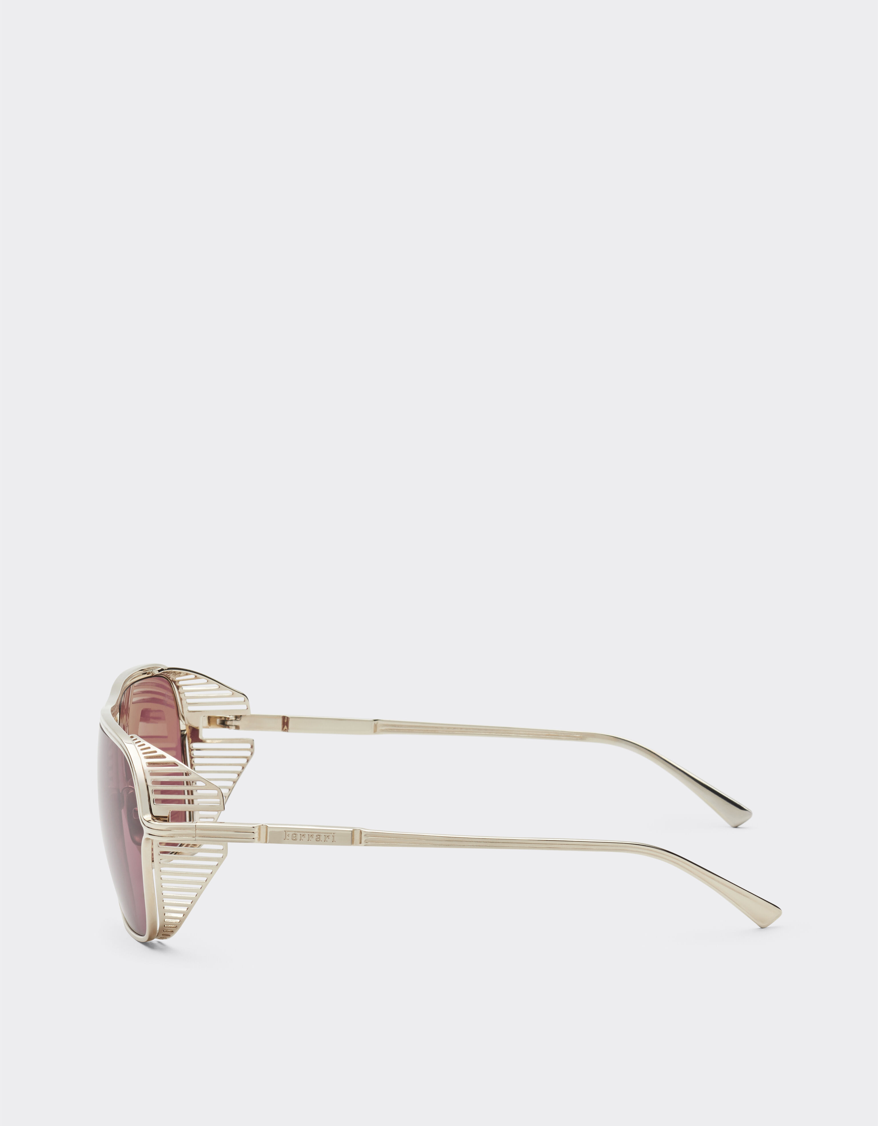 Ferrari Ferrari sunglasses in gold-tone titanium with exclusive Contrast Pro™ lenses Gold F1525f