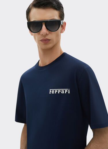 Ferrari T-shirt in cotone con logo Ferrari Navy 21163f