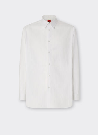 Ferrari Striped poplin shirt Blanco óptico 21176f