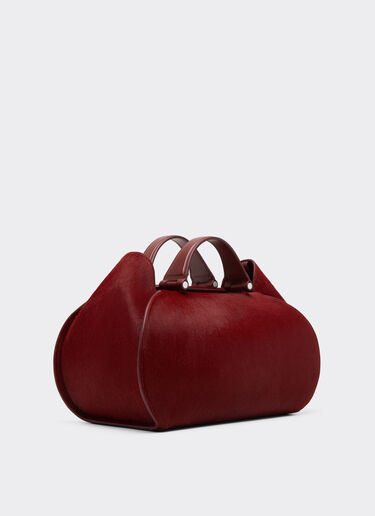 Ferrari La Ferrari Dino bowling bag in cowhide Cherry 49767f