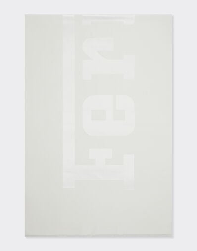 Ferrari Wool and silk scarf with Ferrari logo Optical White 22718f