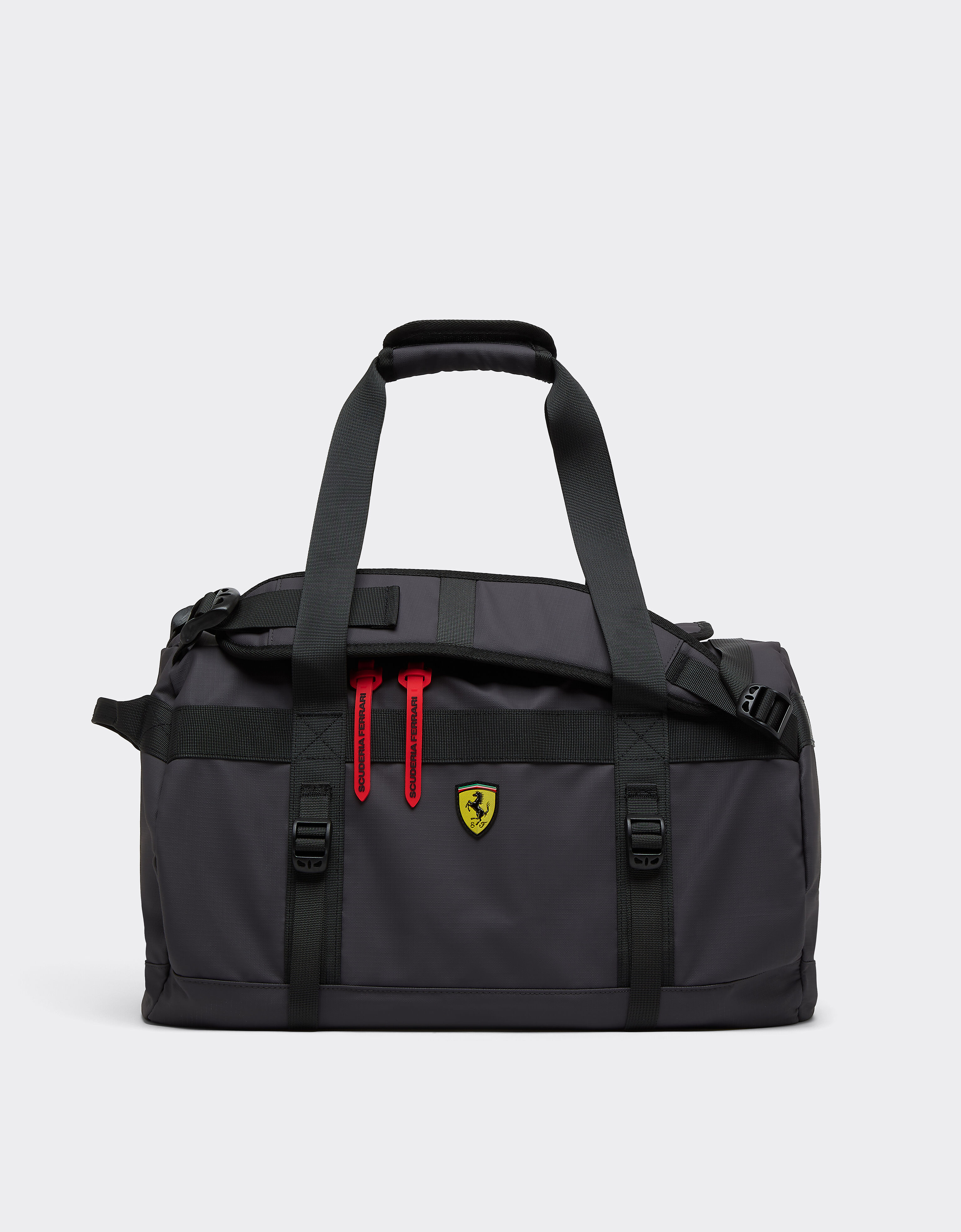 Duffle bag and backpack with Ferrari Scudetto