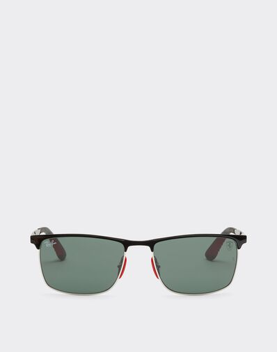 Ferrari Ray-Ban for Scuderia Ferrari RB3726MF black and silver with dark green lenses Black Matt F1257f