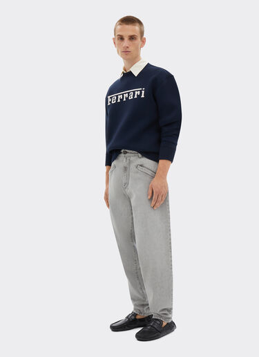 Ferrari Sweatshirt with Ferrari logo print Navy 20518f