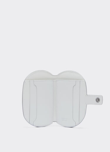 Ferrari Foldable card holder in mirrored leather Silver 22050f