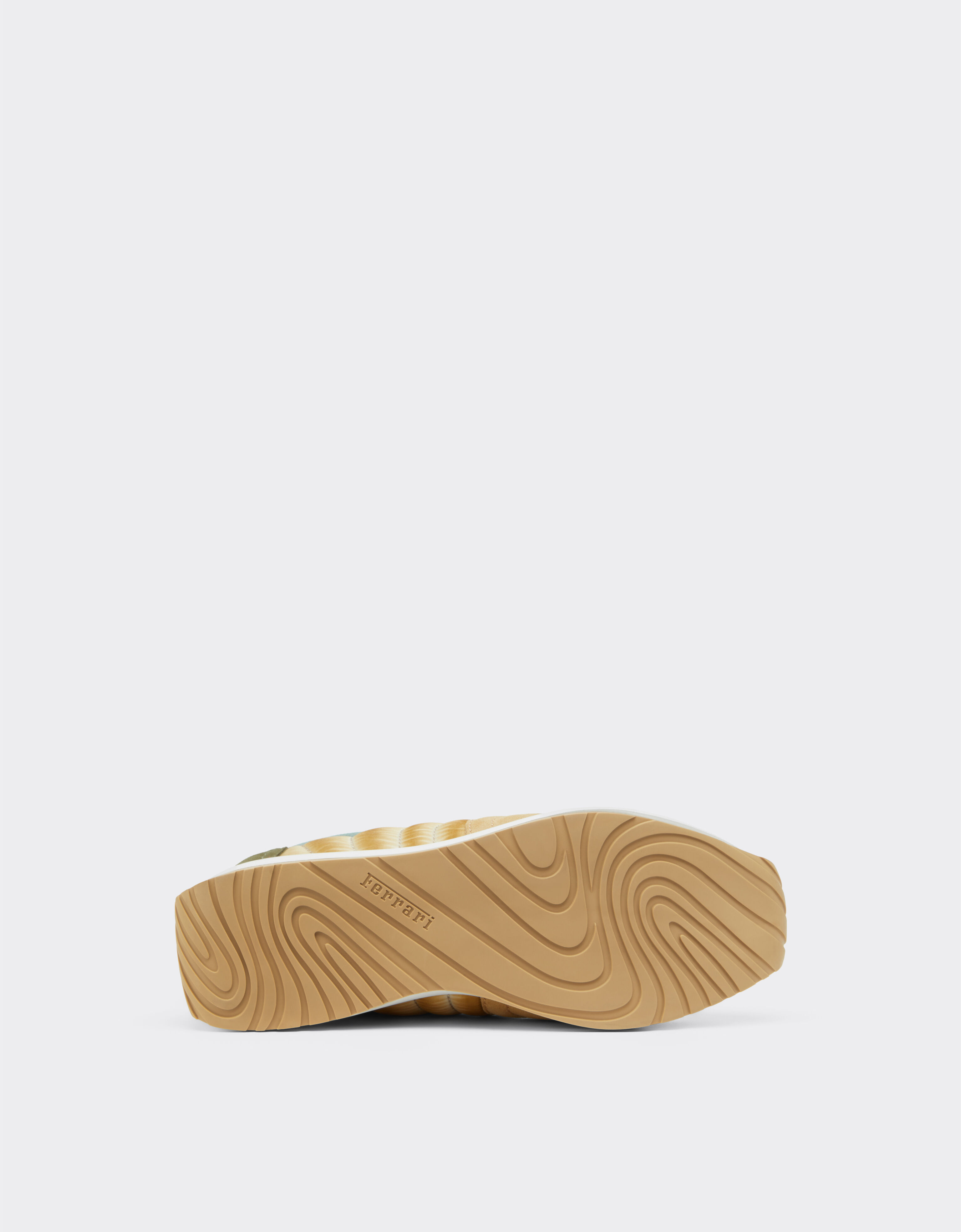 Ferrari baskets en daim, nappa et nylon Granite Green 50763f