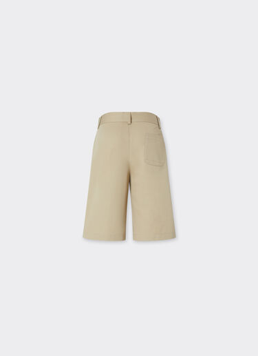 Ferrari Pantalones pantalones cortos de gabardina de algodón Beige 22336fK