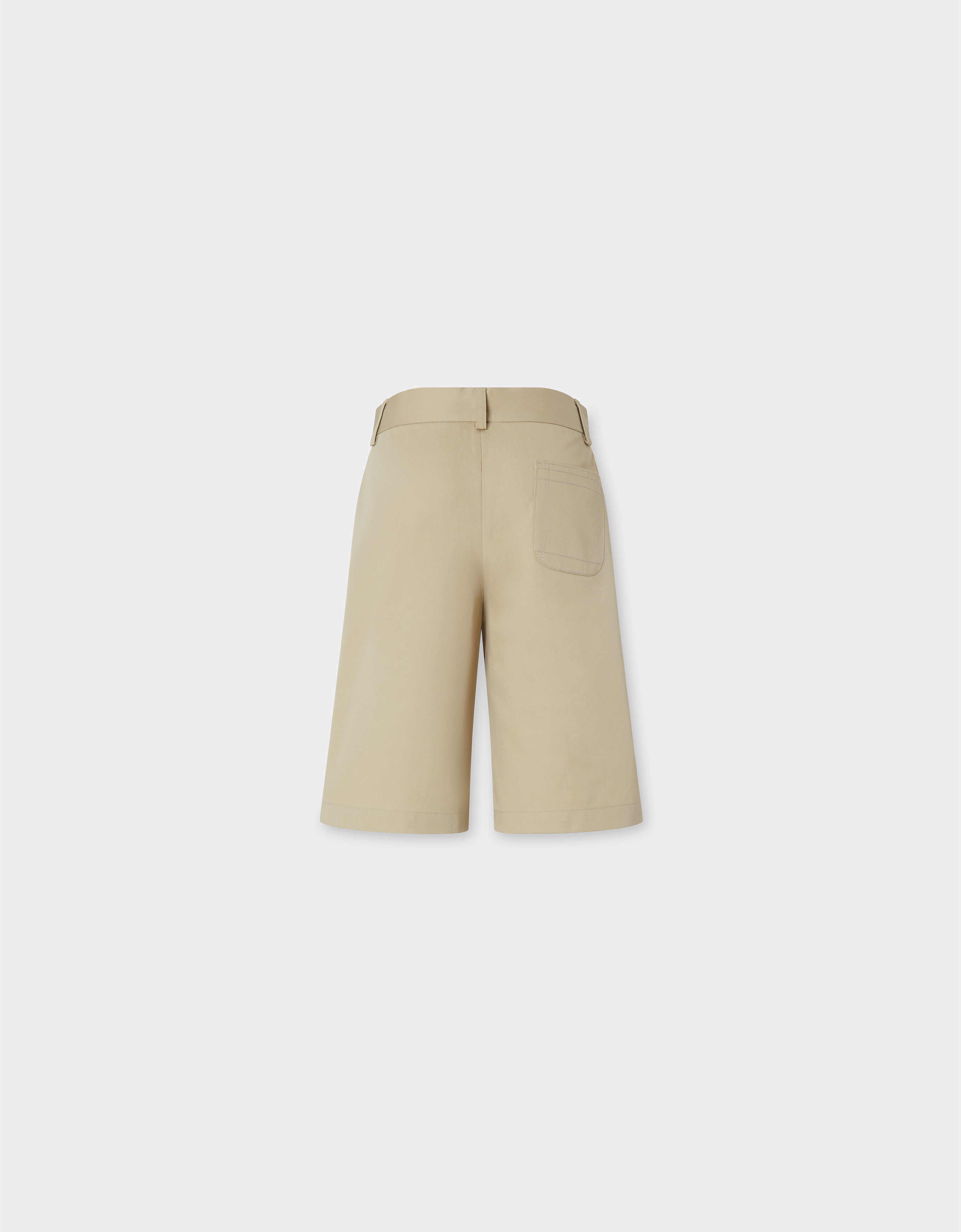 Ferrari Pantalones pantalones cortos de gabardina de algodón Beige 22336fK