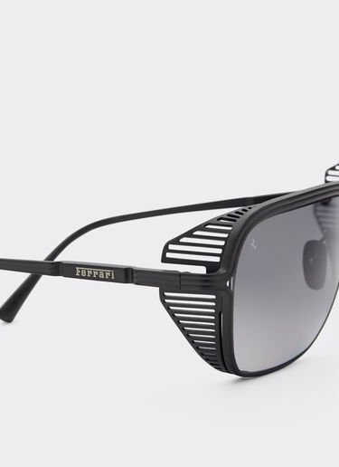 Ferrari Ferrari sunglasses in matt black titanium with polarised grey gradient lens Black Matt F1524f