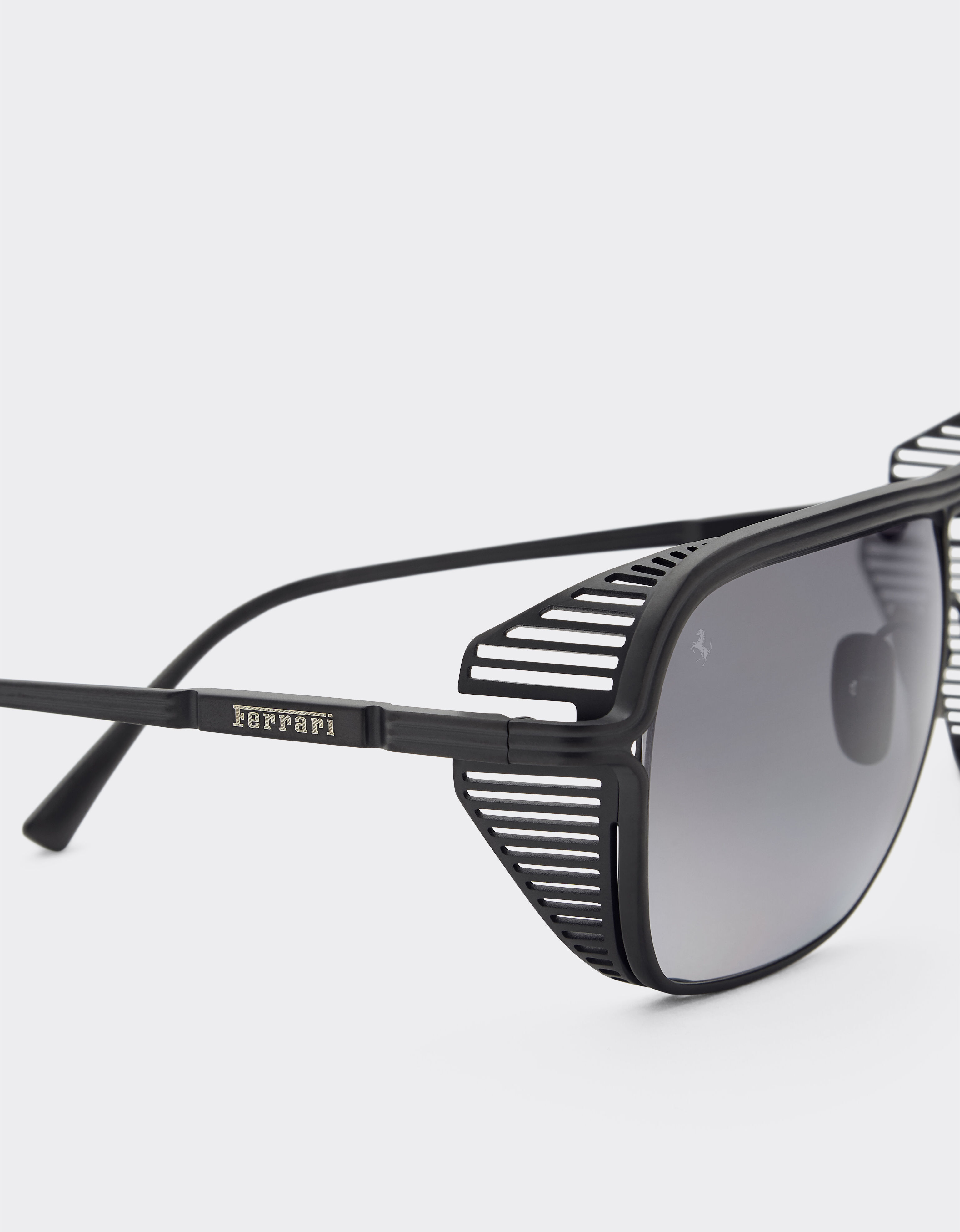 Ferrari Ferrari sunglasses in matt black titanium with polarised grey gradient lens Black Matt F1524f