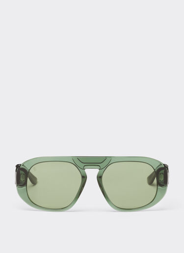 Ferrari Ferrari sunglasses in transparent dark green acetate with green lenses Dark Green LA02Wf