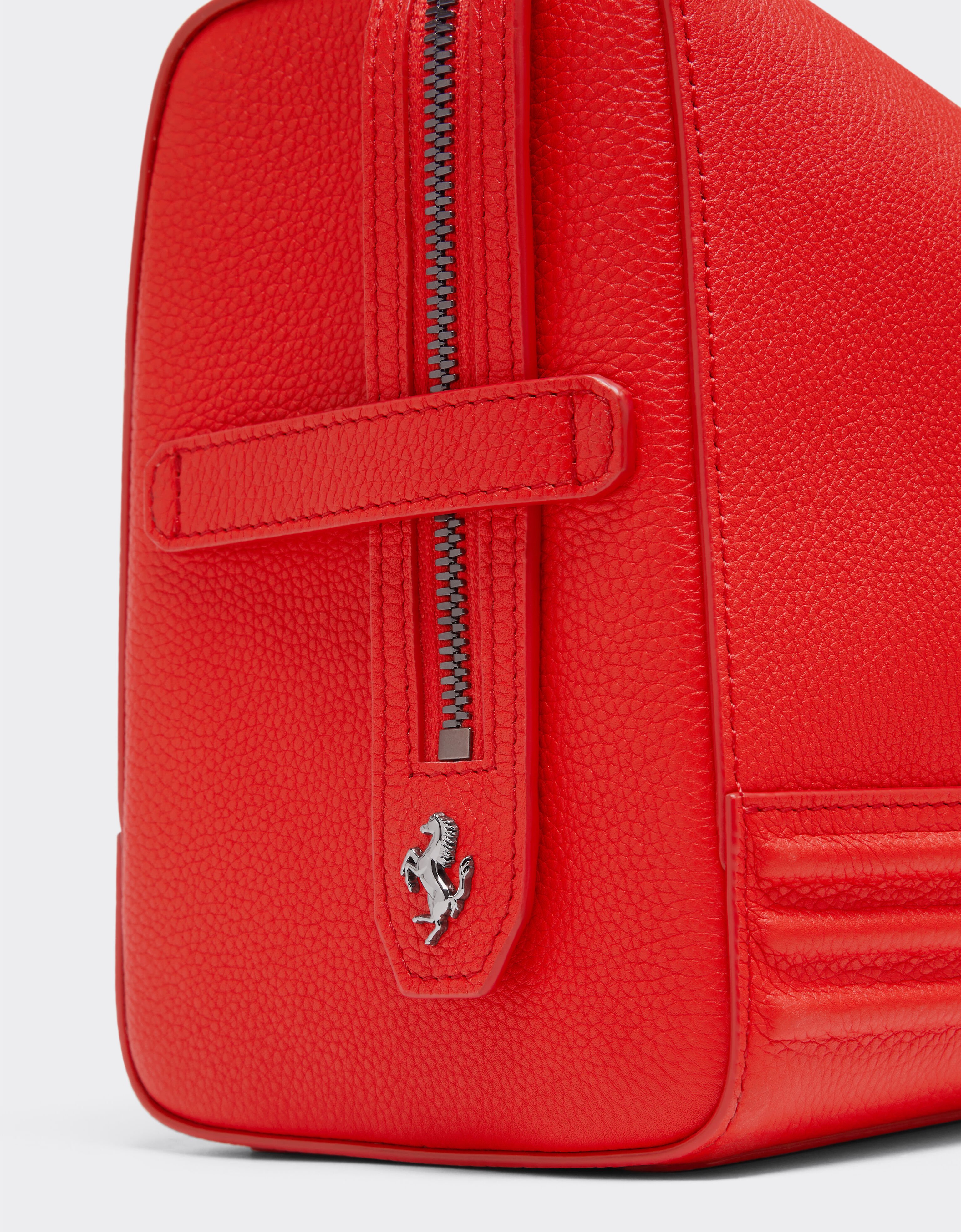 Ferrari Ferrari GT soft mini shoulder bag in tumbled leather Rosso Dino 21397f