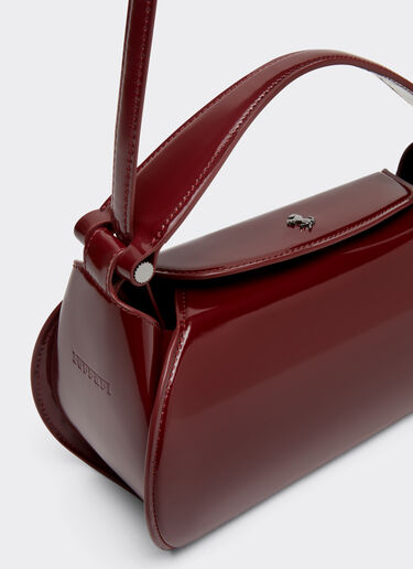 Ferrari Dino top handle bag in glossy leather Ferrari Ferrari Dino top handle bag in glossy leather Cherry 49140f