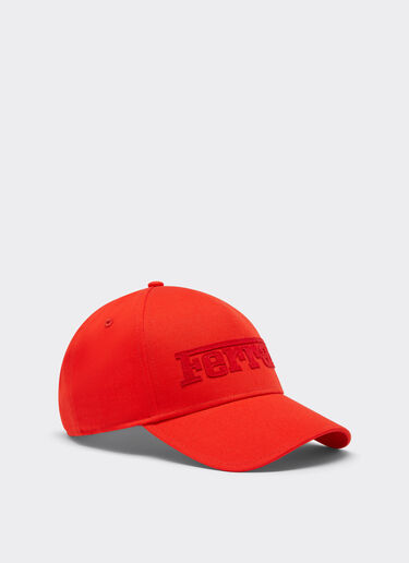 Ferrari Baseball cap with embroidered Ferrari logo Rosso Dino 21580f