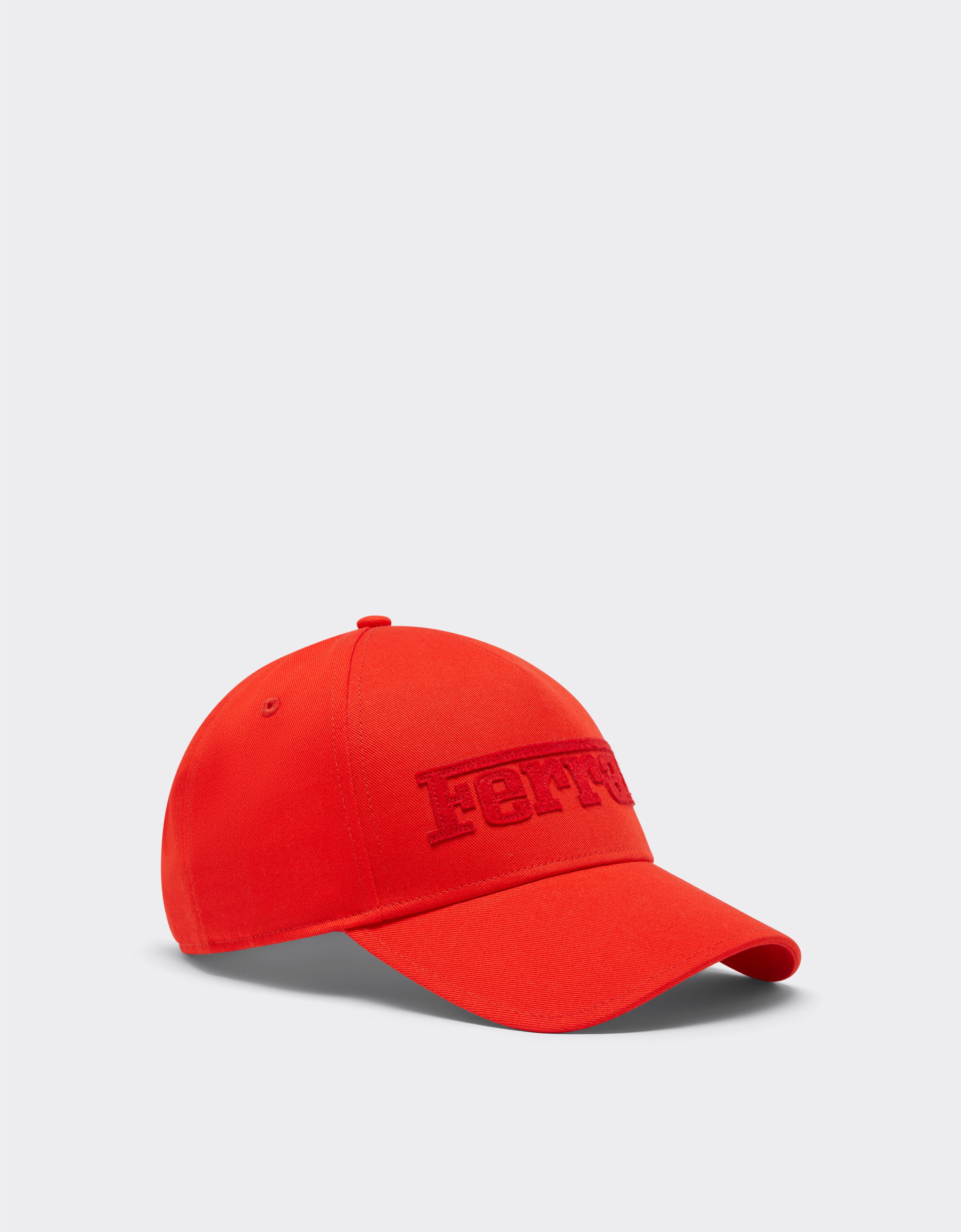 Ferrari Baseball cap with embroidered Ferrari logo Rosso Dino 21580f
