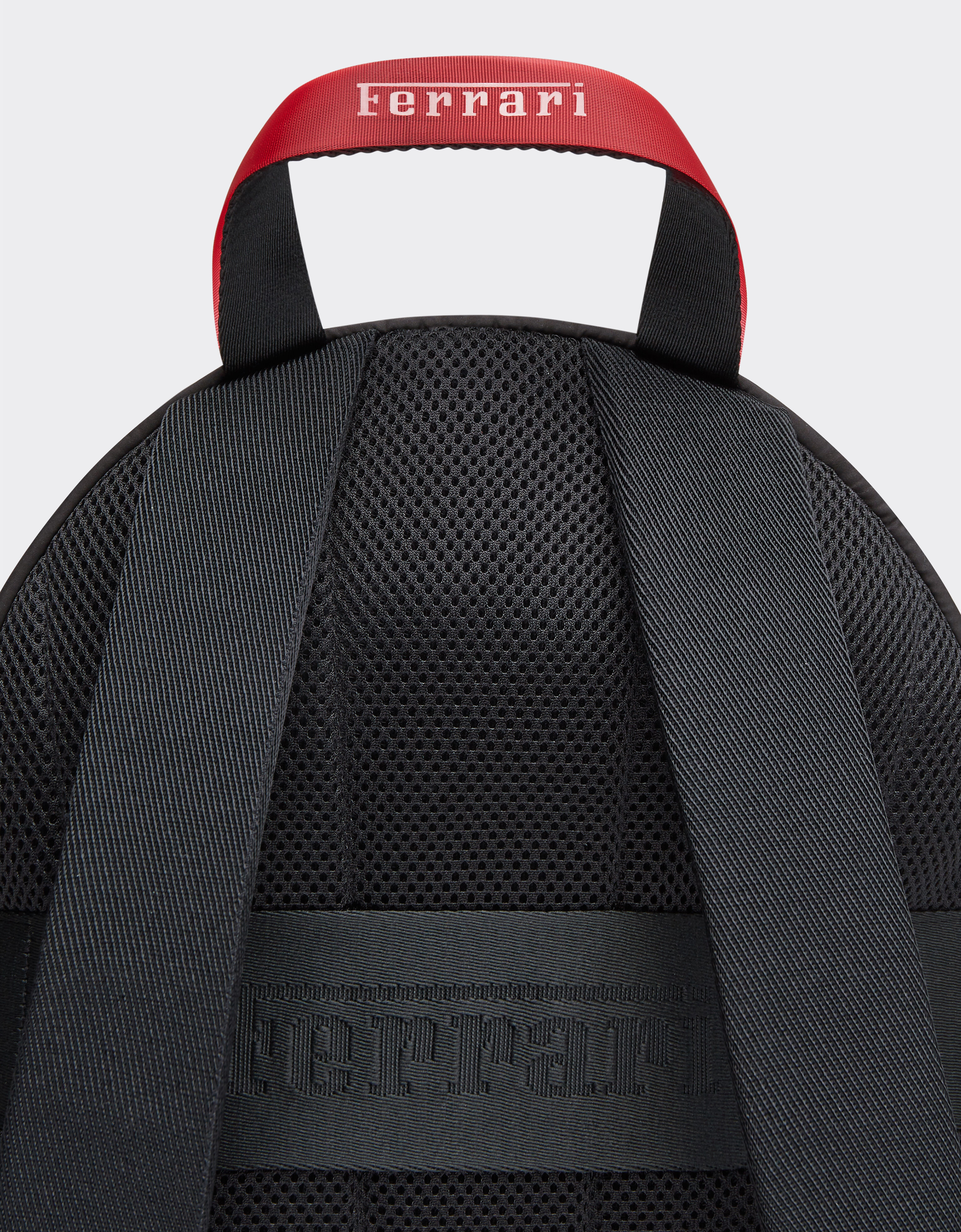 Ferrari Solid-colour nylon rucksack Black 20582f