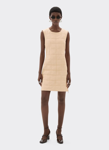 Ferrari Mini dress in nappa and suede Chalk 22587f