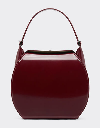 Ferrari Ferrari Dino hobo bag in shiny leather Cherry 49141f
