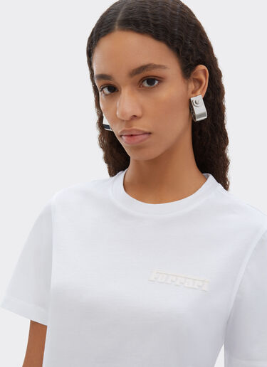Ferrari Crop cotton T-shirt Bianco Ottico 51094f